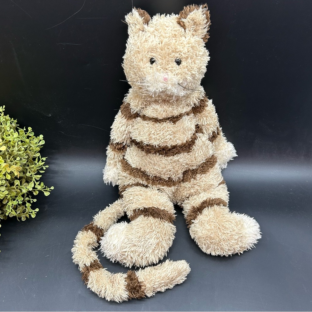 Jellycat Cream and Brown Striped Plush Cat